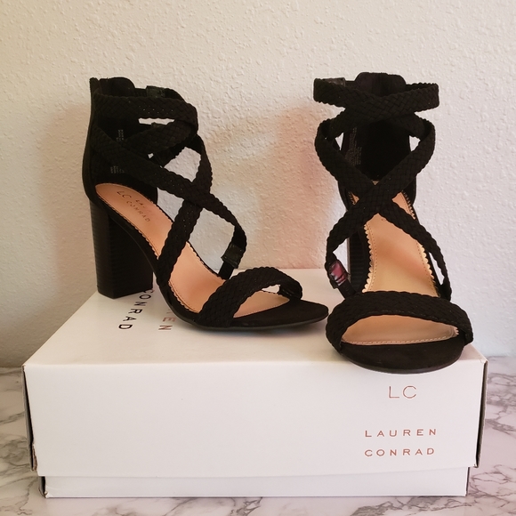 lc lauren conrad aventurine women's high heel sandals